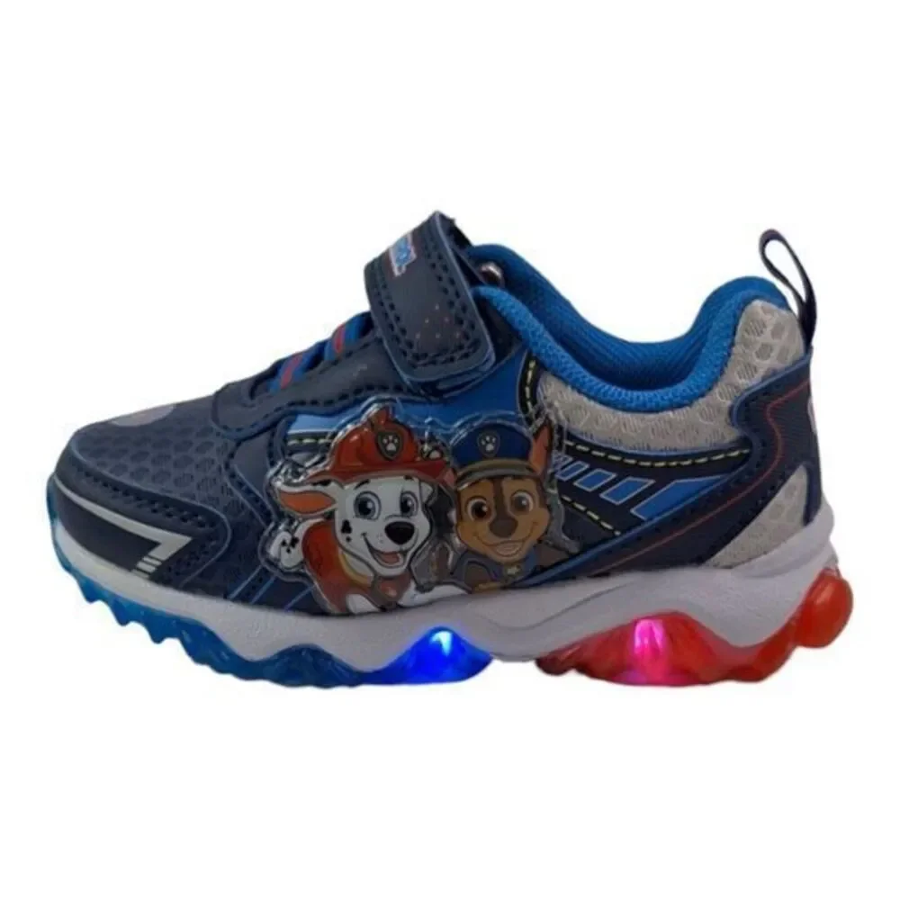 Paw Patrol Toddler Boys Light up Sneakers Size 7 Blue‎ Slip on Lightweight Shoes